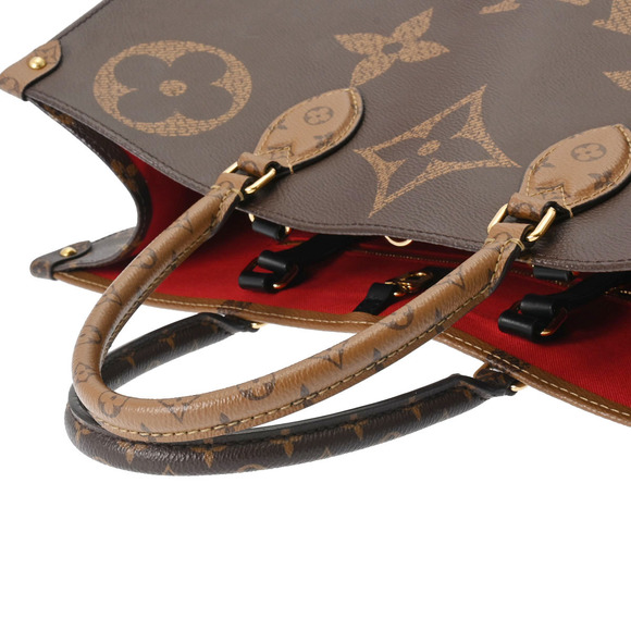 Louis Vuitton Monogram Giant On the Go Tote Brown Reverse Canvas Handbag - Picture 3 of 12